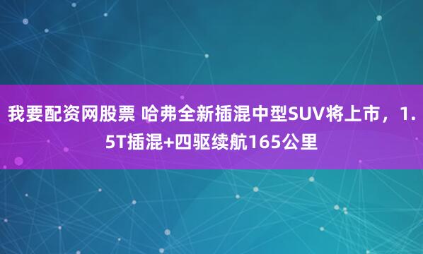 我要配资网股票 哈弗全新插混中型SUV将上市，1.5T插混+四驱续航165公里